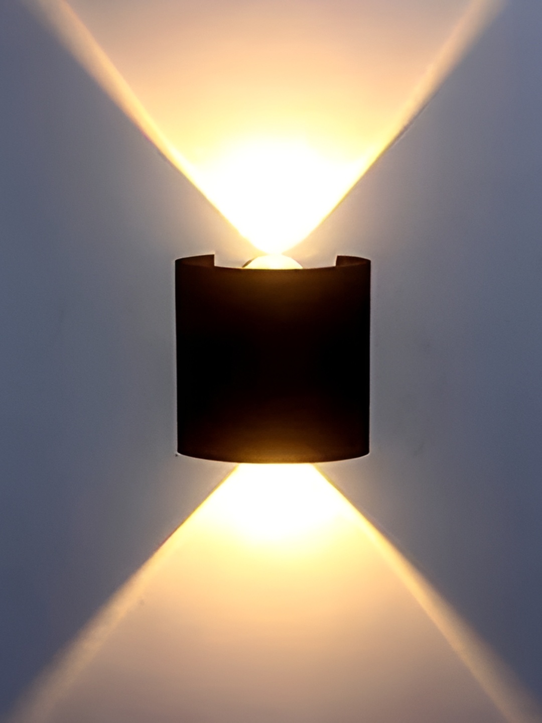 

SPARK WORLD Black Cylindrical 2 Way Single LED Light Outdoor Lamps