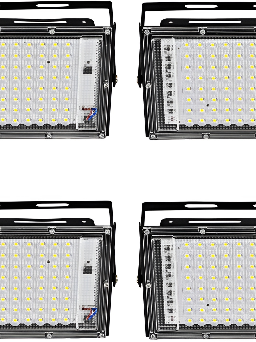 

SPARK WORLD Black 4 Pieces Rectangle Shaped Aluminium Self Assembly Outdoor Lamps