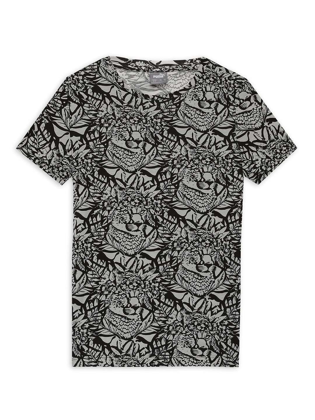 

Puma TROPICAT Youth Tee Girls Printed Cotton T-Shirt, Black