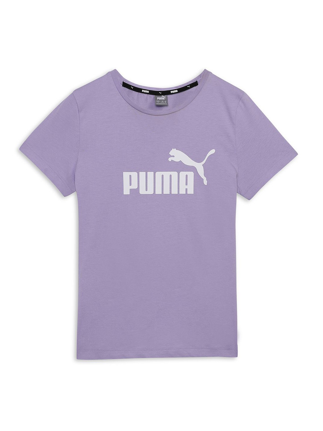 

Puma Ess Logo Tee G Girls Cotton Short Sleeve T-Shirts, Purple