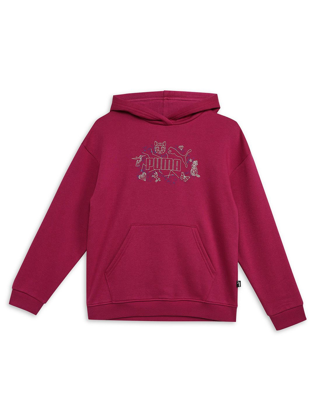 

Puma Girls Starry Safari Hoodie Printed Relaxed Fit Hoodie, Pink