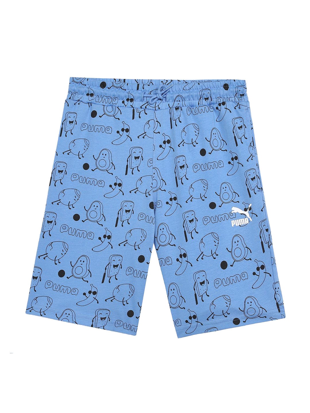 

Puma Classics Kids Printed Cotton Regular Shorts, Blue