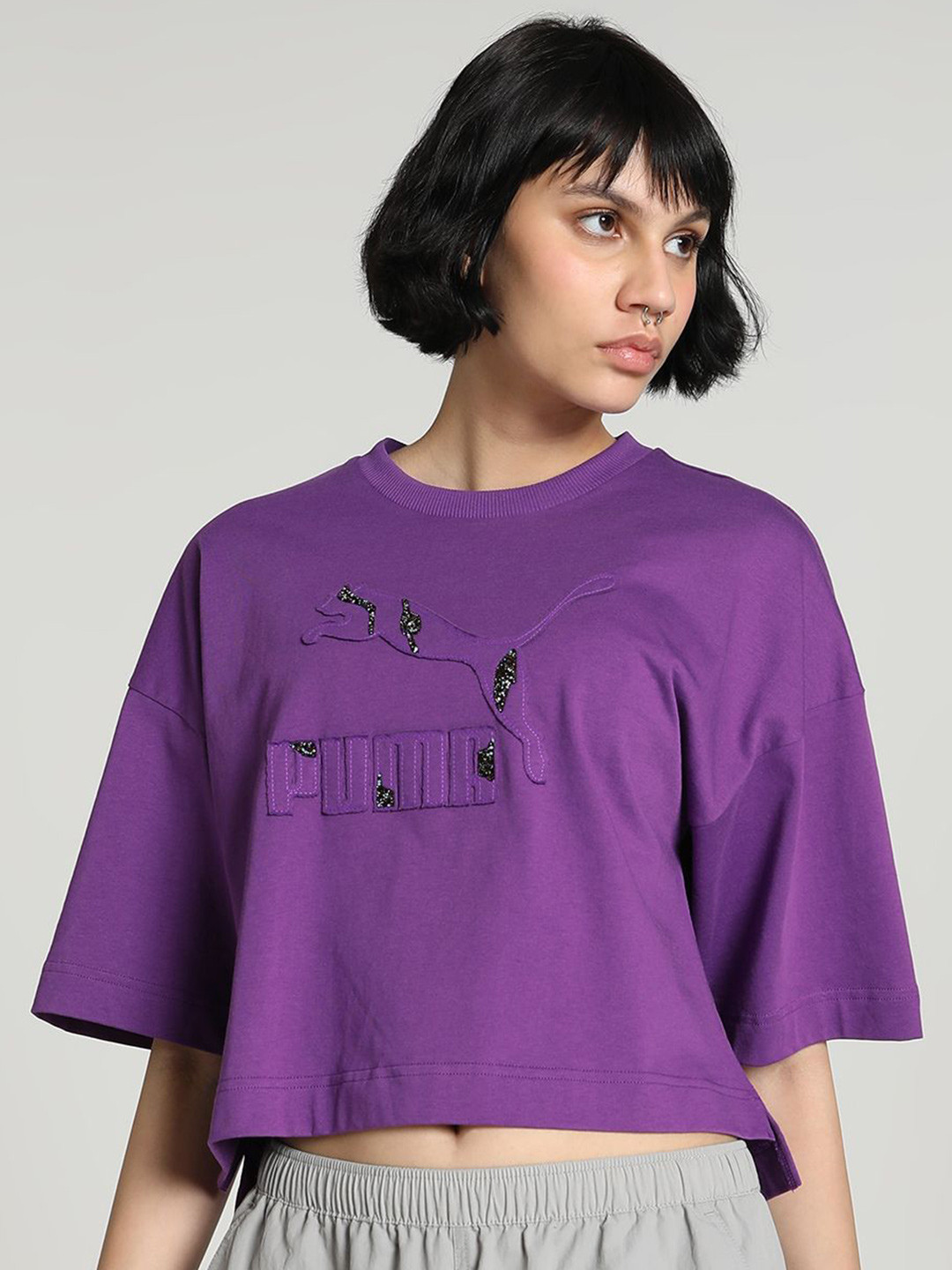 

Puma Swarovski Crystals Women's T-shirt, Purple