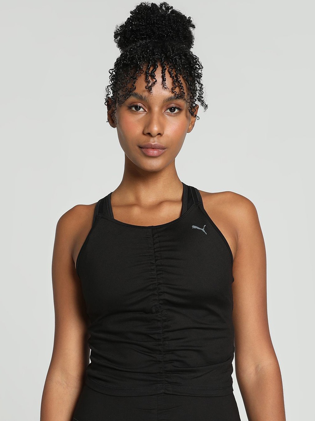 

Puma Studio Foundation Women's Ruched Training Tank Top, Black
