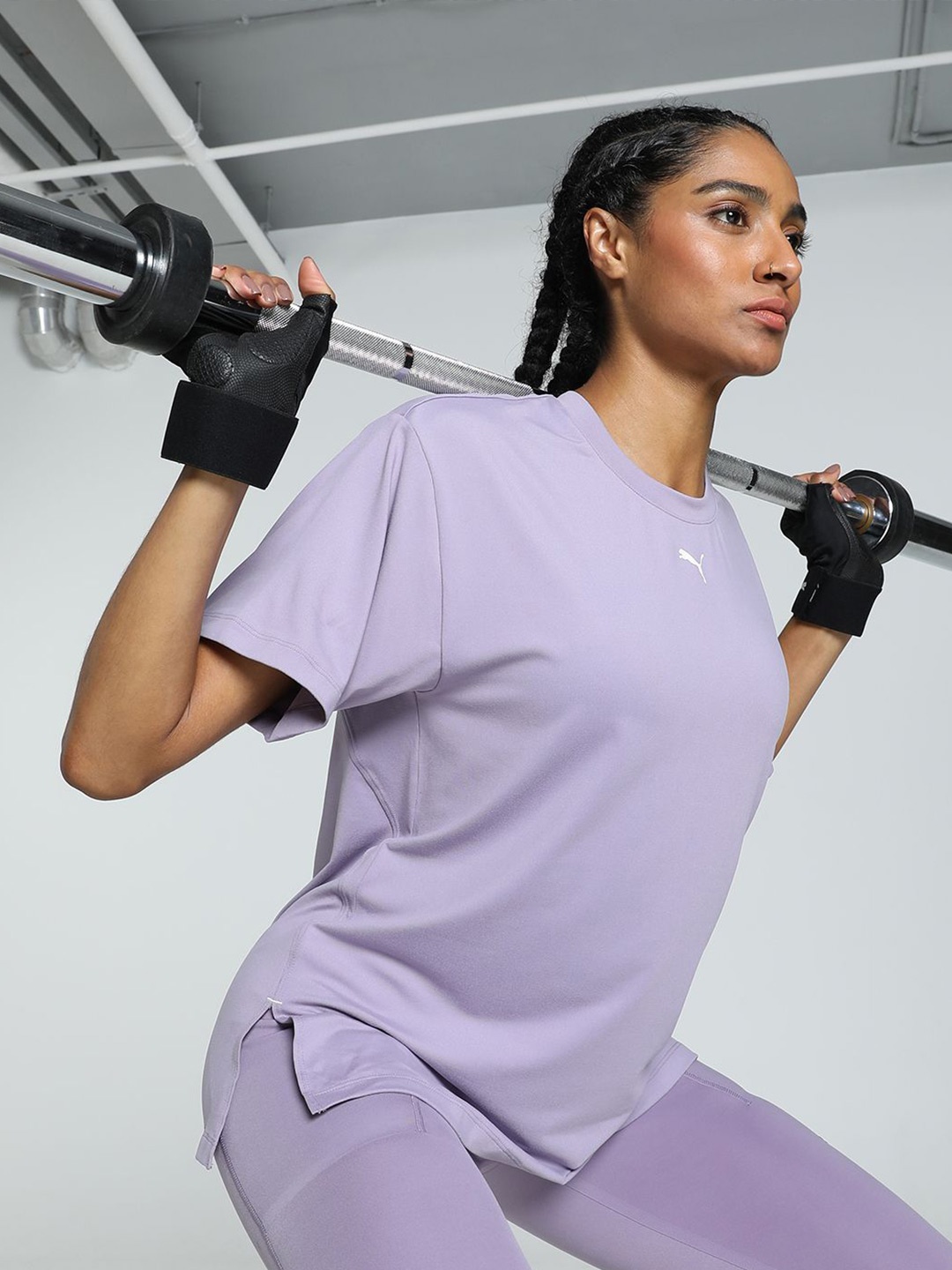 

Puma Women CLOUDSPUN Relaxed Fit Training Tee Tshirts, Purple