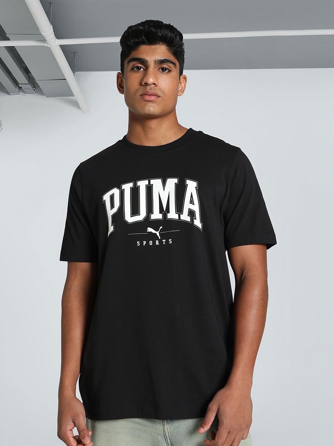 

Puma SQUAD Men's Logo Printed T-Shirts, Black