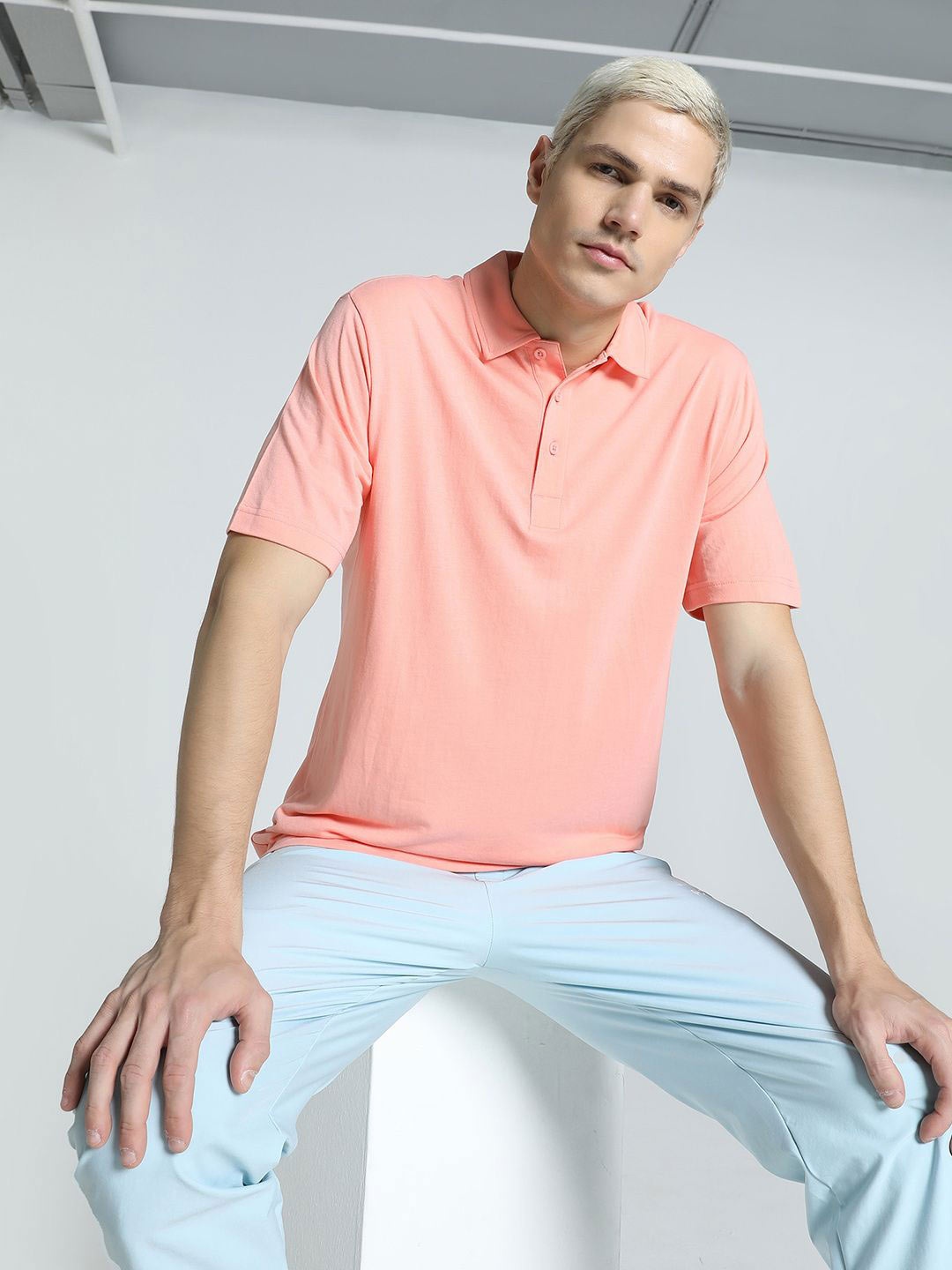 

Puma Ts Premium Eco Polo Relaxed Fit Tshirts, Pink