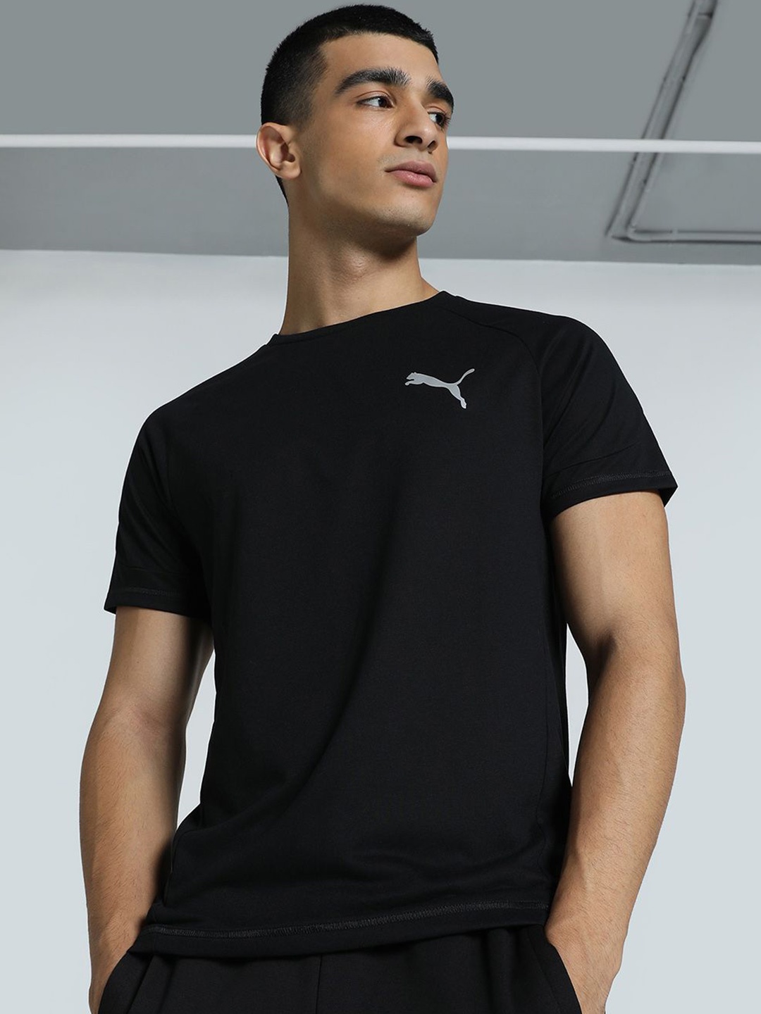 

Puma Evostripe Men's Slim Fit Tee, Black