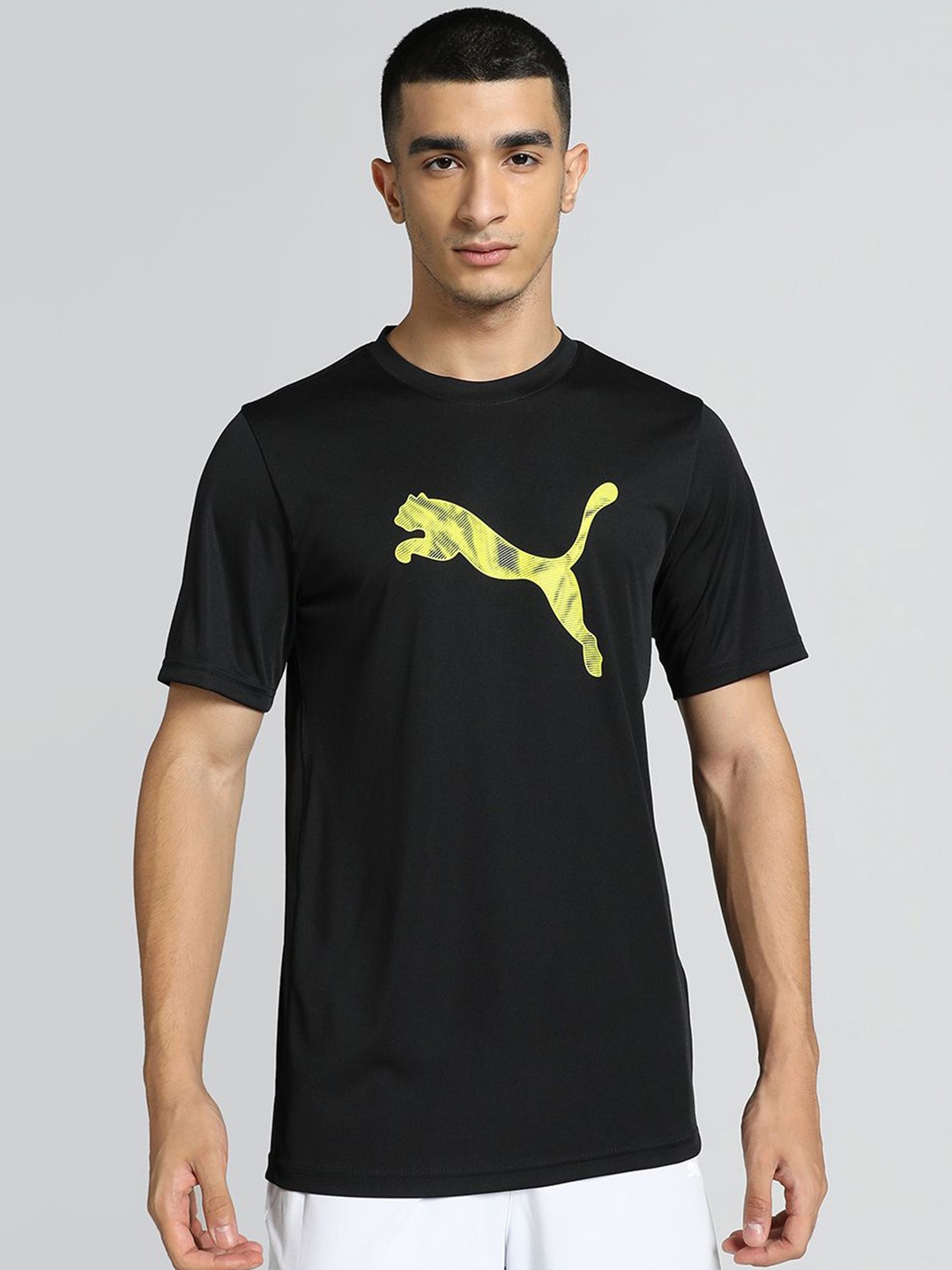 

Puma Performance Cat Printed Cotton Slim Fit T-Shirt, Black
