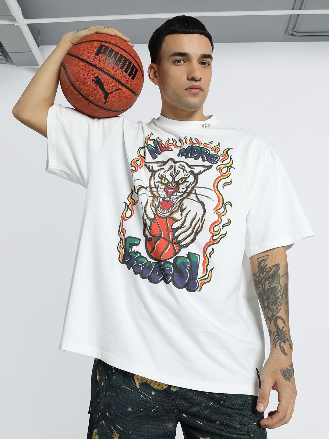 

Puma Getting Crafty SS Tee 3 Oversized Fit Unisex T-Shirt, White