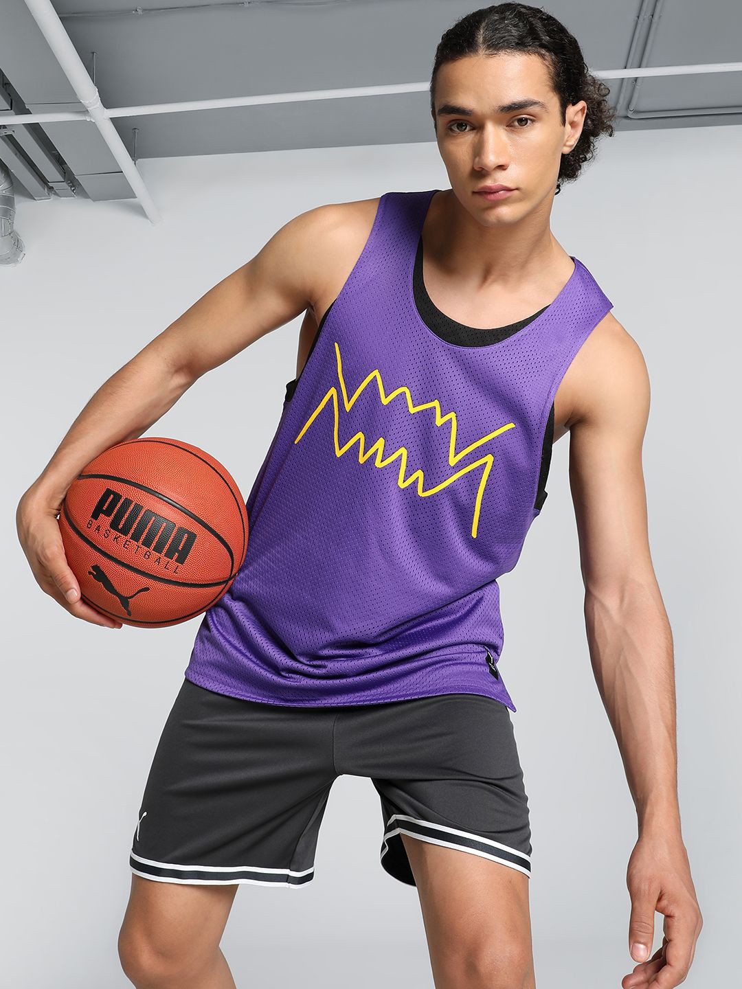 

Puma Jaws Core Basketball Tank T-Shirt, Purple