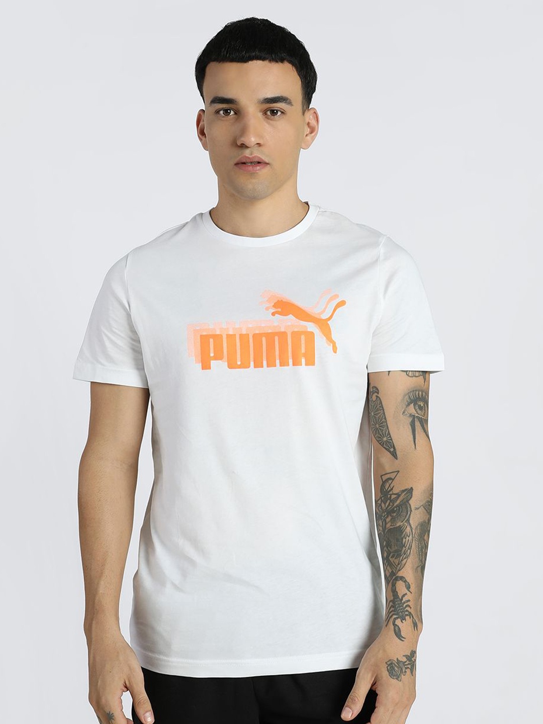 

Puma Graphic Logo Slim Fit Tee Tshirts, White