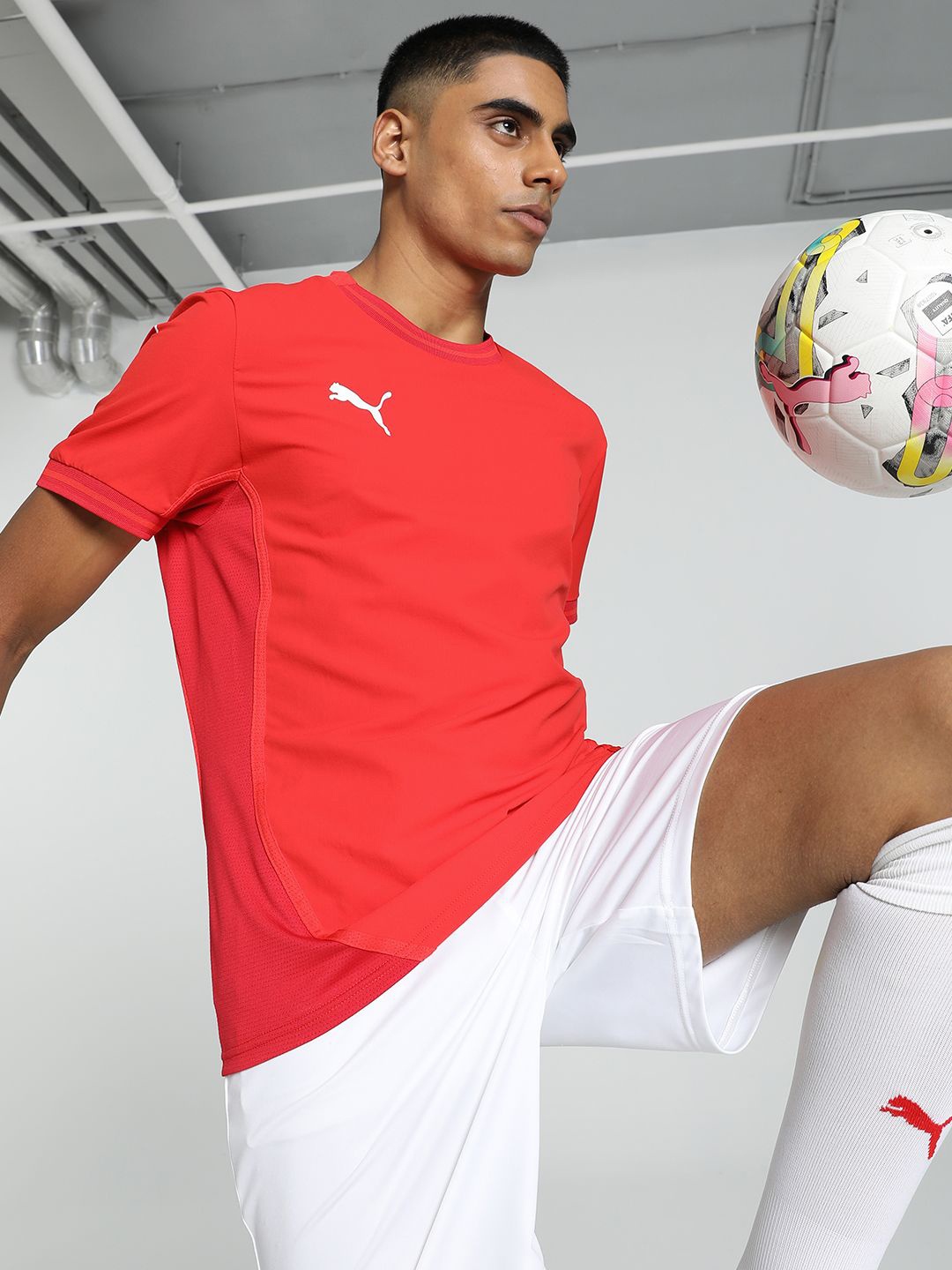 

Puma Men teamFINAL Football Jersey Round Neck Tshirts, Red