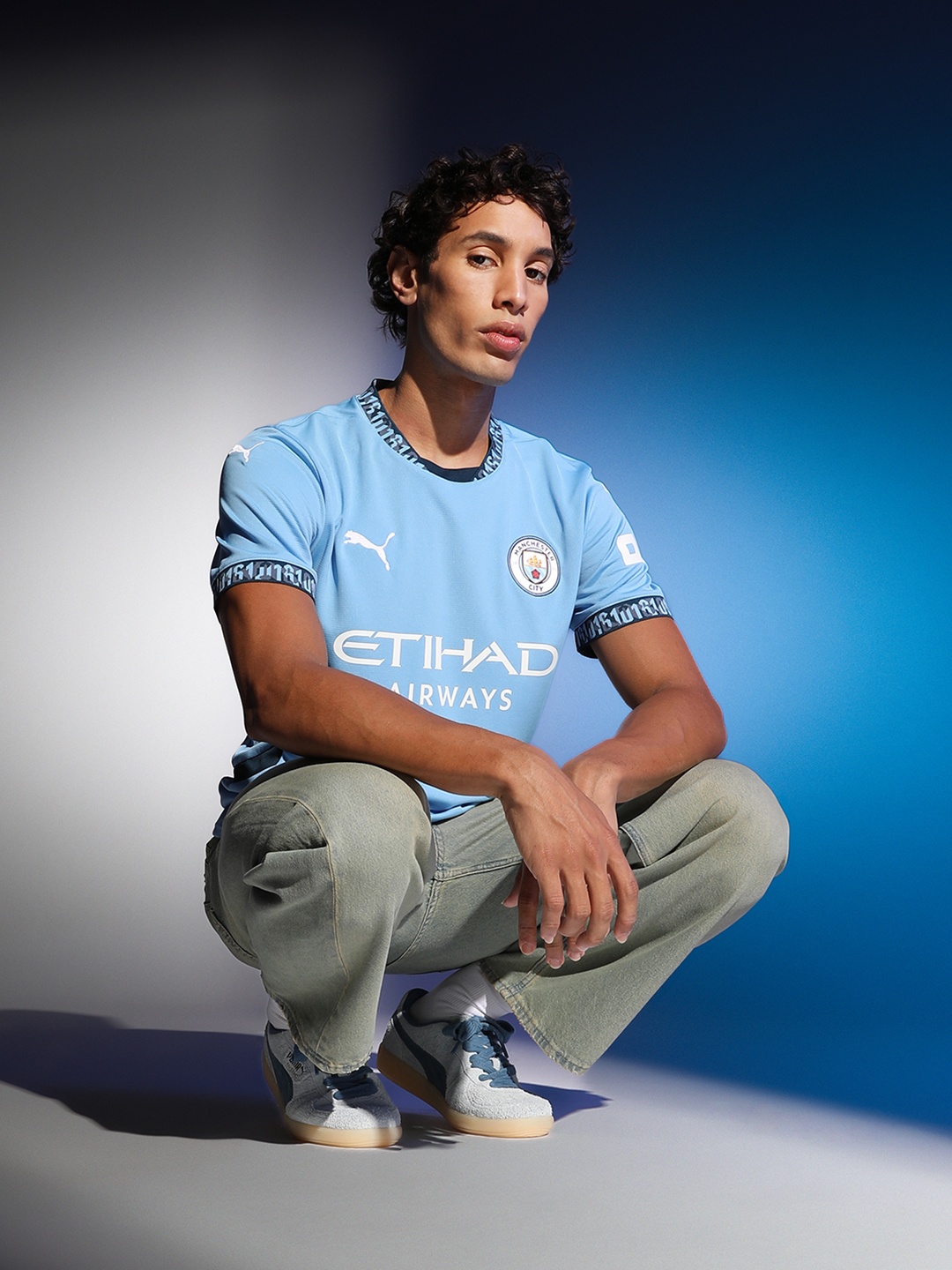 

Puma Men Manchester City 24/25 Men's Football Home Jersey, Blue