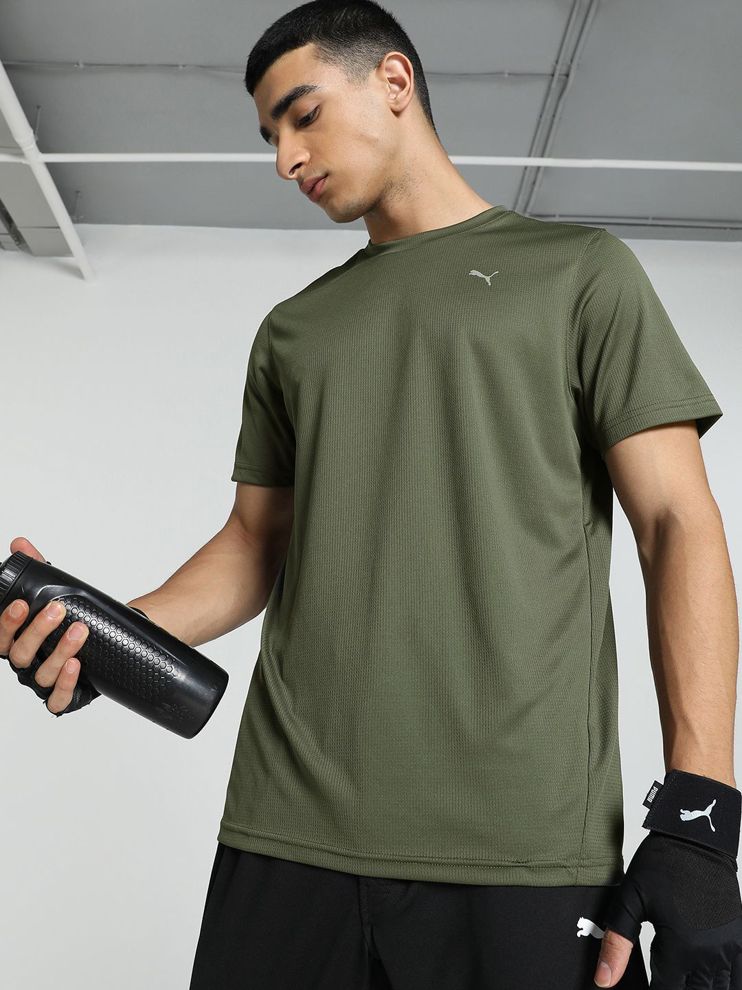 

Puma Performance Logo Printed Training Tee T-Shirt, Green