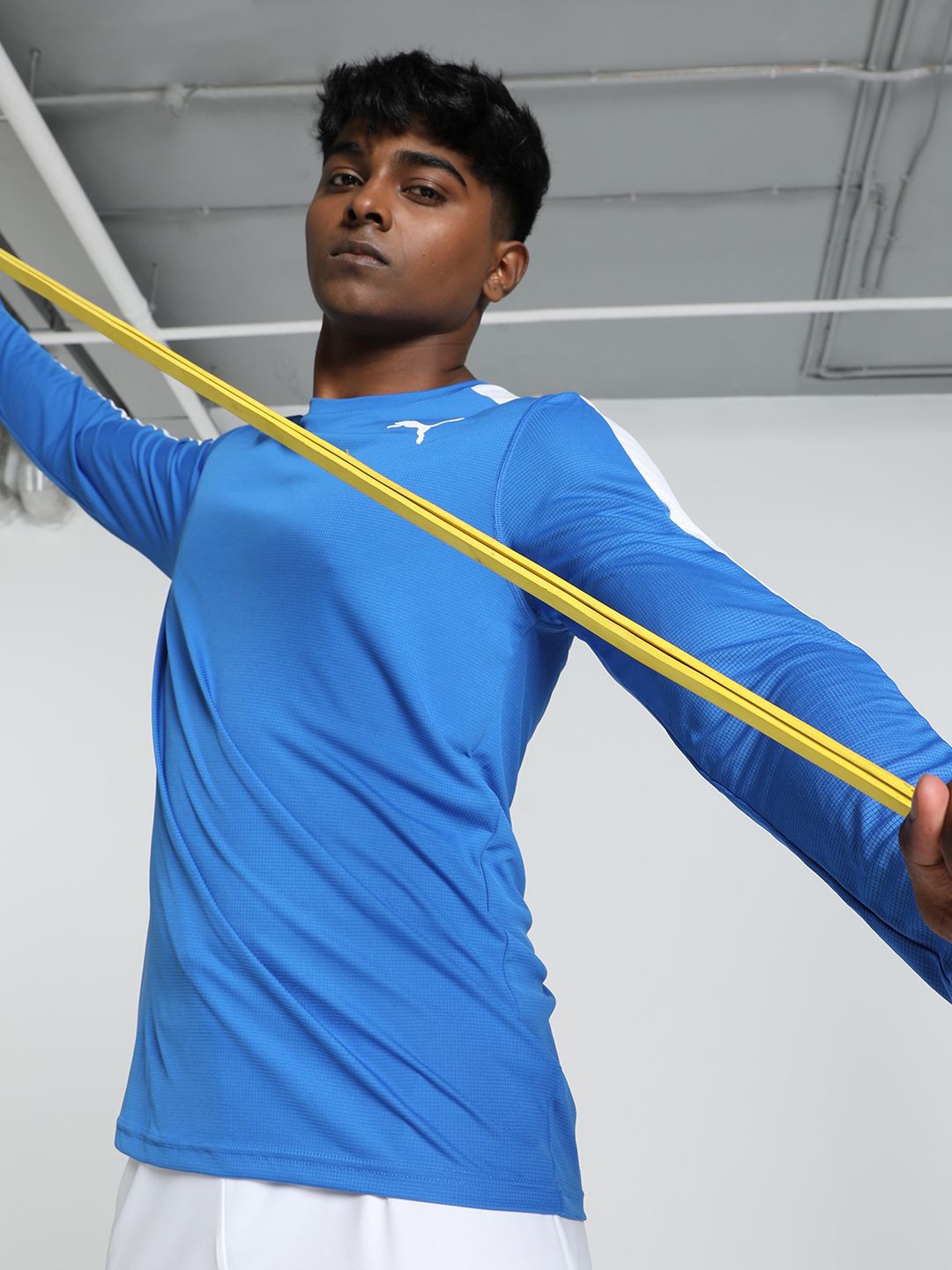 

Puma Cross the Line Long Sleeve Performance T-Shirt, Blue