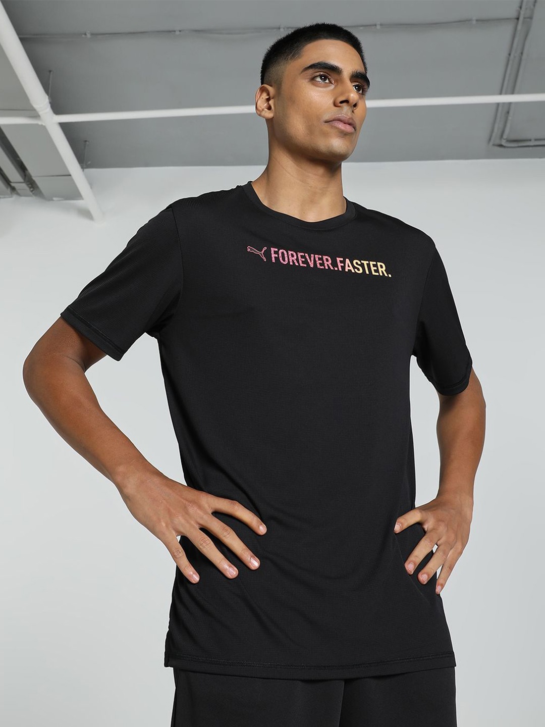 

Puma RUN FAVORITE Printed Running T-Shirt, Black