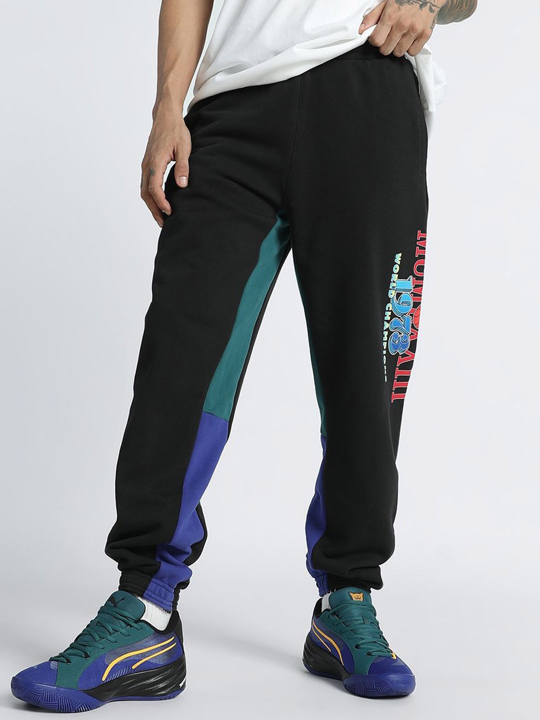 

Puma Bandwagon Sweat Men's Relaxed Fit Track Pants, Black