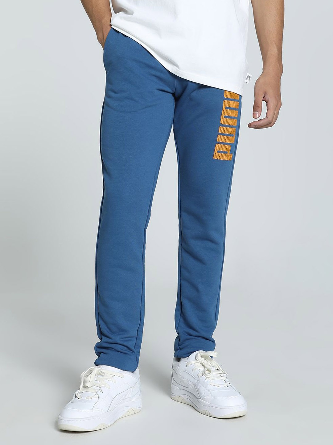 

Puma Knitted Graphic Men Slim Fit Pants, Blue