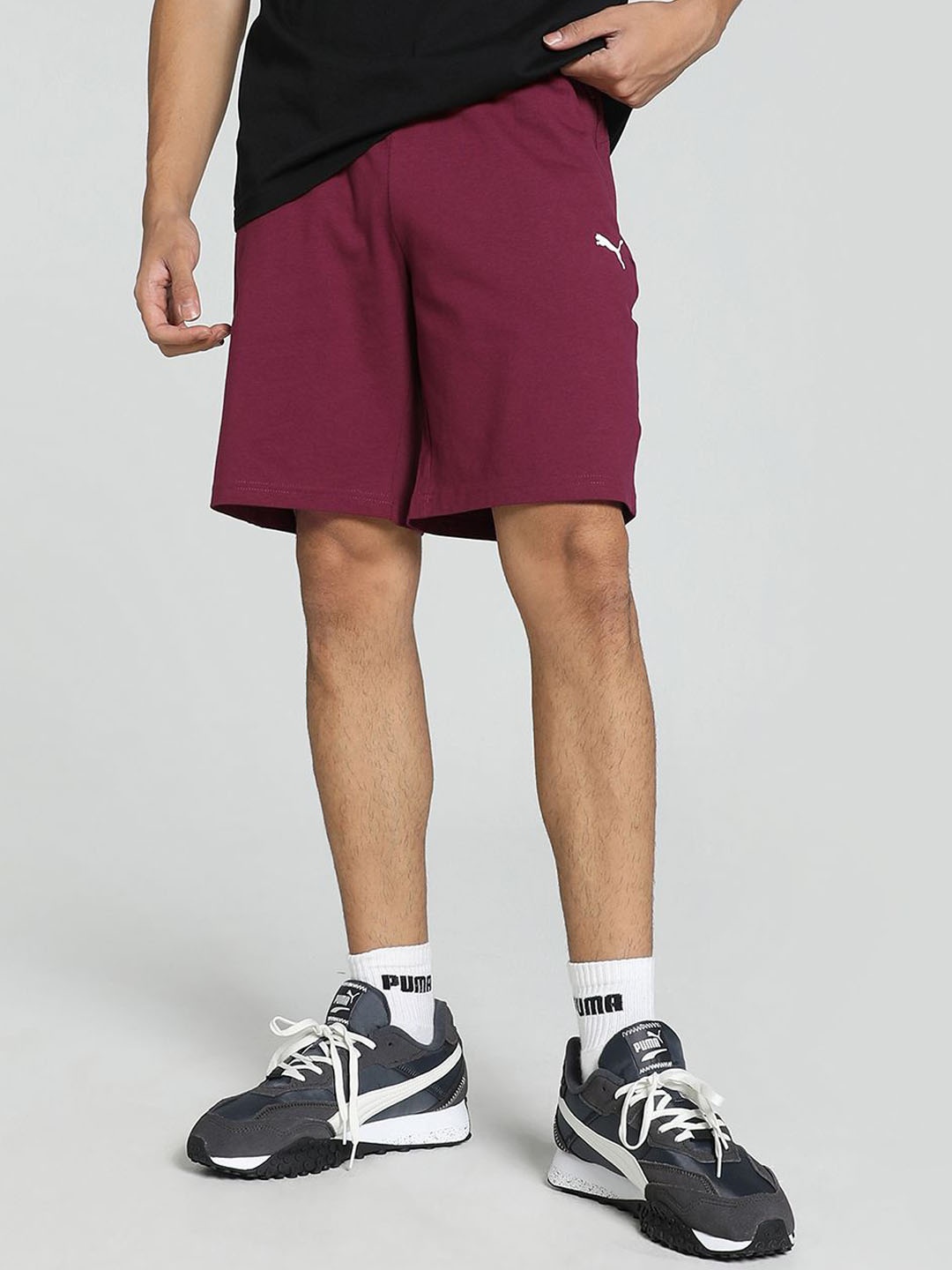 

Puma Zippered Jersey Men Regular Fit Shorts, Red