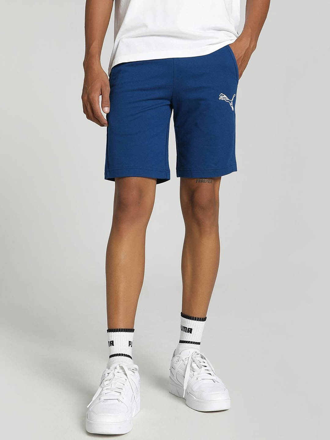 

Puma Men's Slim Fit Knitted Shorts, Blue