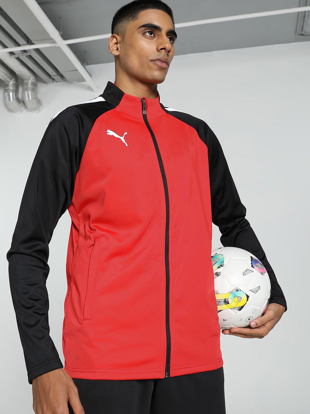 

Puma teamLIGA Football Training Jacket, Red