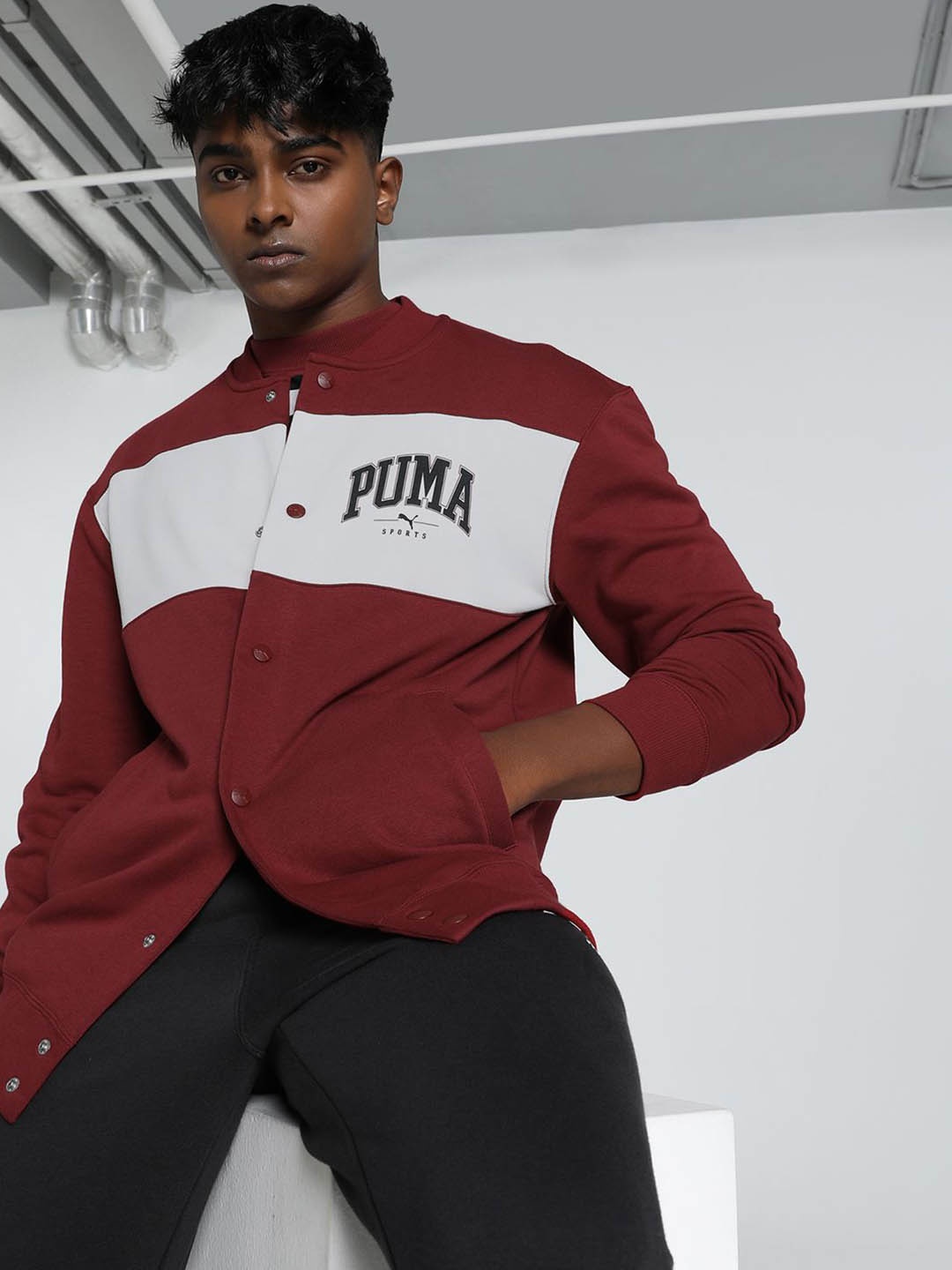 

Puma Squad Men's Bomber Jacket, Red