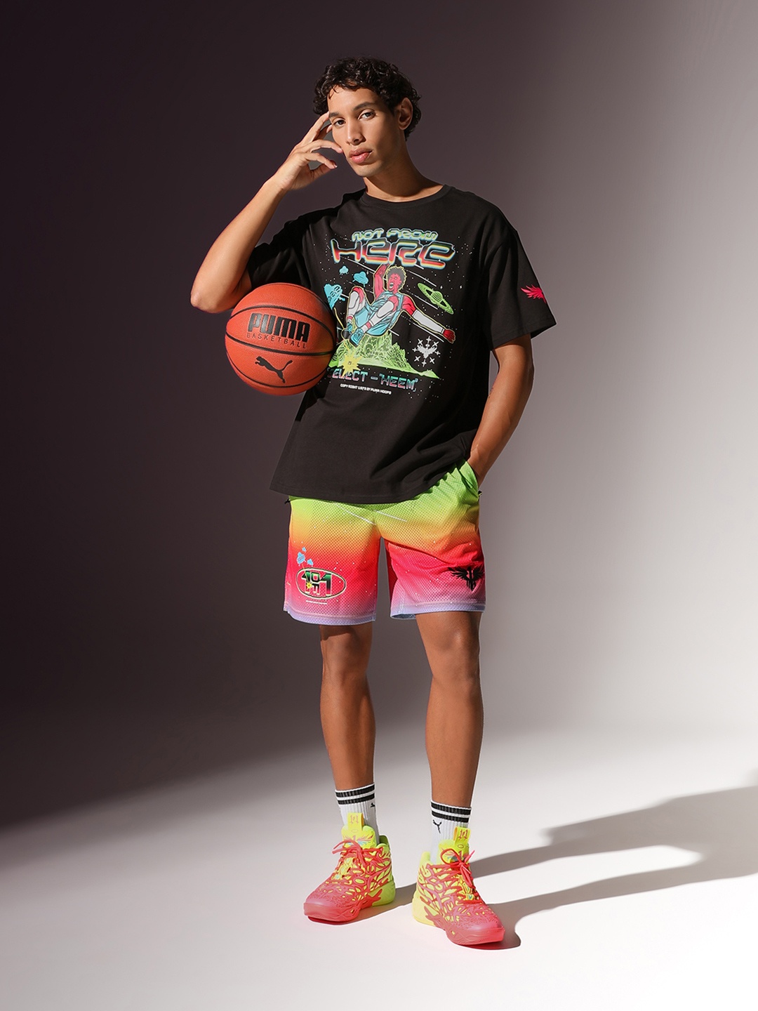 

Puma MELO 1Love Relaxed Fit Basketball Shorts, Yellow