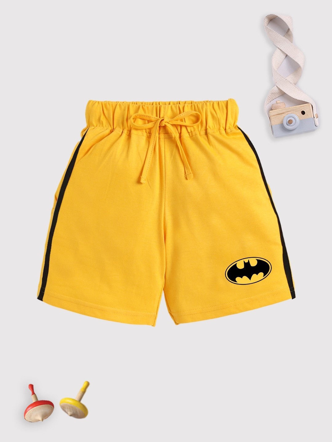 

YK X Minute Mirth Boys Batman Printed Pure Cotton Shorts, Yellow