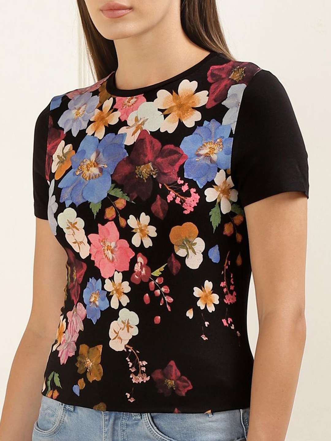 

Ted Baker Women Floral Printed Top, Black