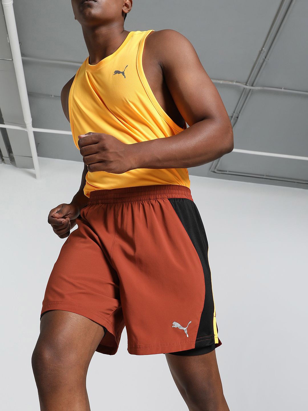 

Puma RUN Fav Velocity 2-In-1 Running Shorts, Brown