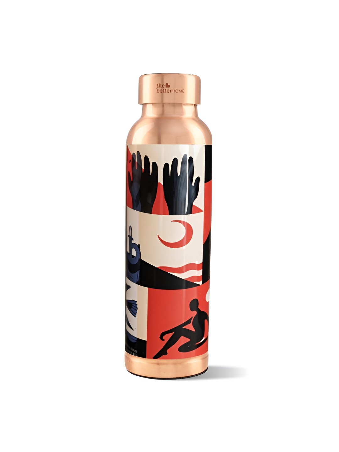 

The Better Home Copper-Toned & Black Printed Water Bottle 950 ml