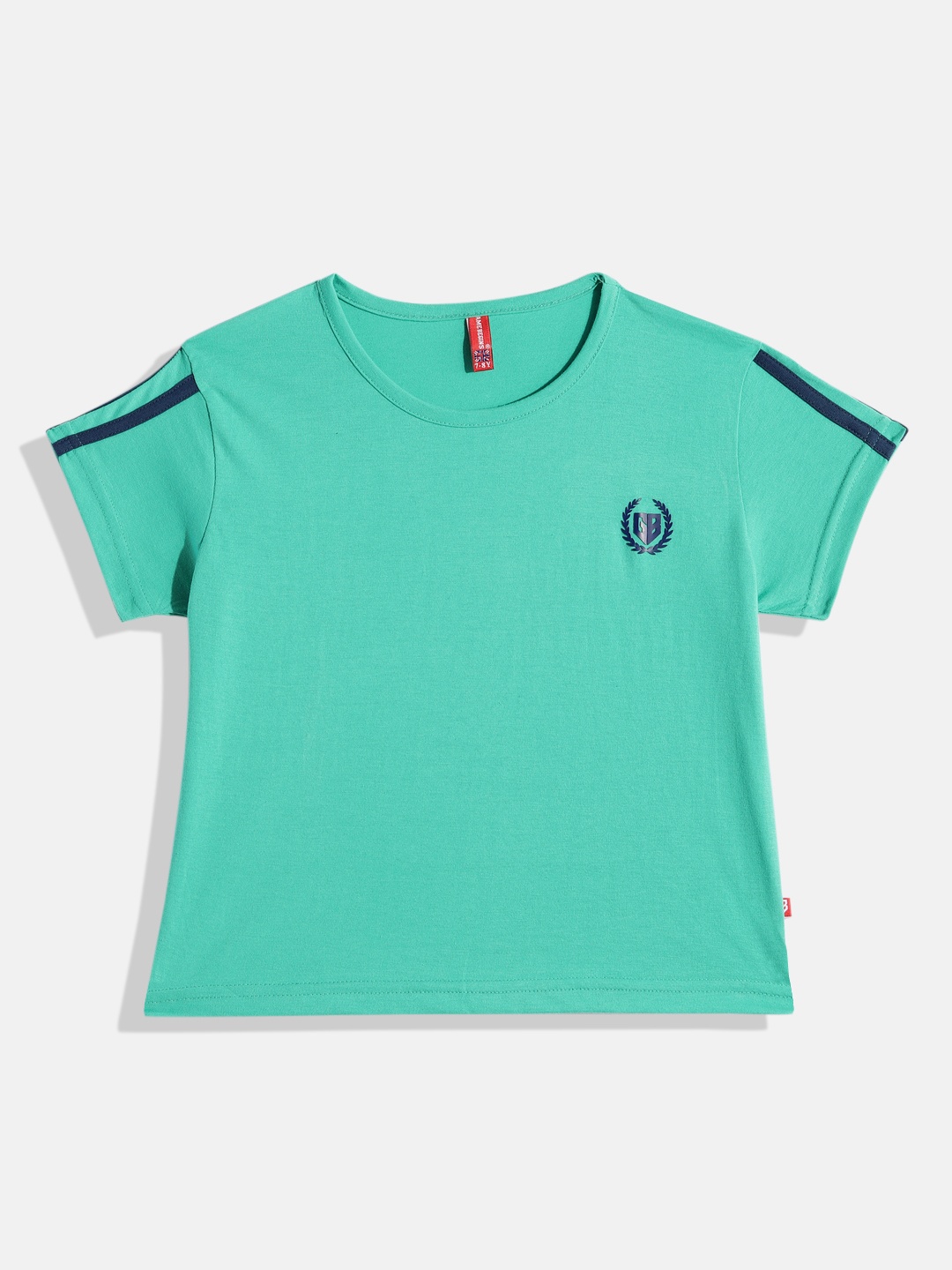 

Here&Now X Game Begins Girls Pure Cotton T-shirt, Green