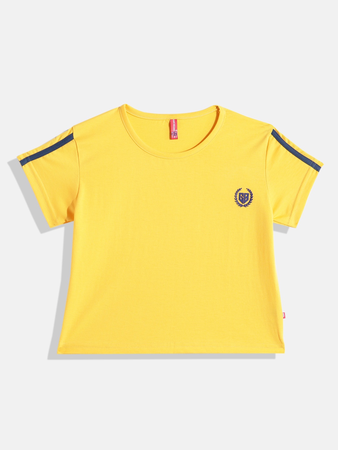 

Here&Now X Game Begins Girls Pure Cotton T-shirt, Yellow