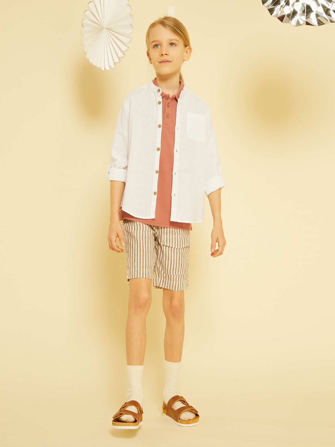 

KIABI Boys Opaque Casual Shirt, White