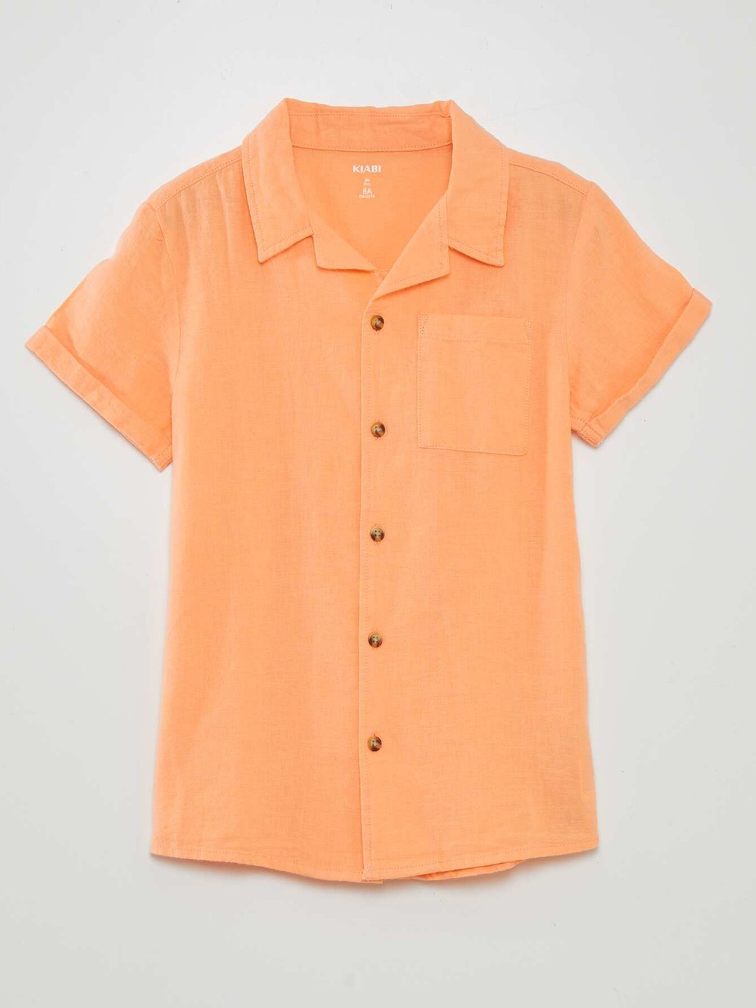 

KIABI Boys Opaque Solid Casual Shirt, Orange
