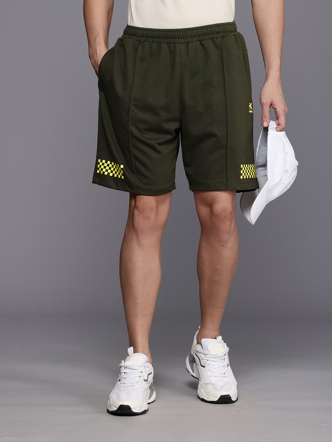 

HRX by Hrithik Roshan HRXXGT Collection Lifestyle Printed Shorts, Olive