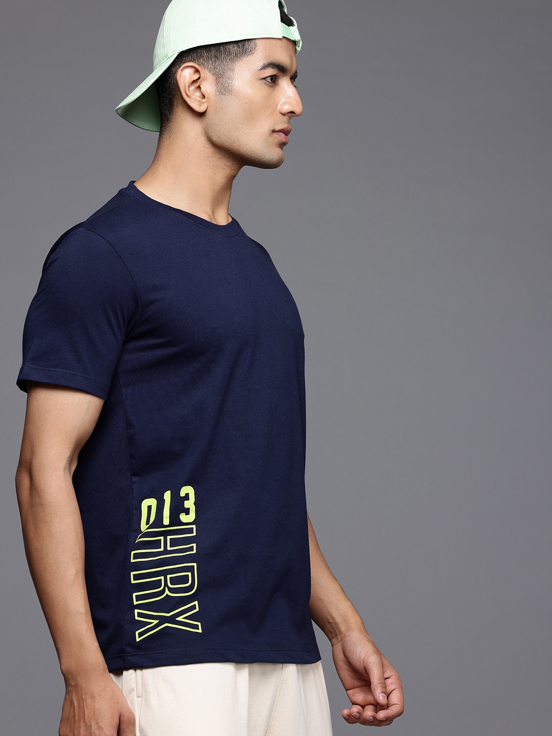 

HRX by Hrithik Roshan Typography T-shirt, Navy blue