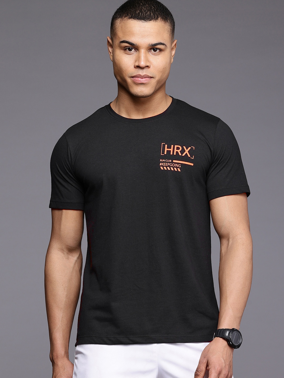 

HRX by Hrithik Roshan Printed Lifestyle T-shirt, Black