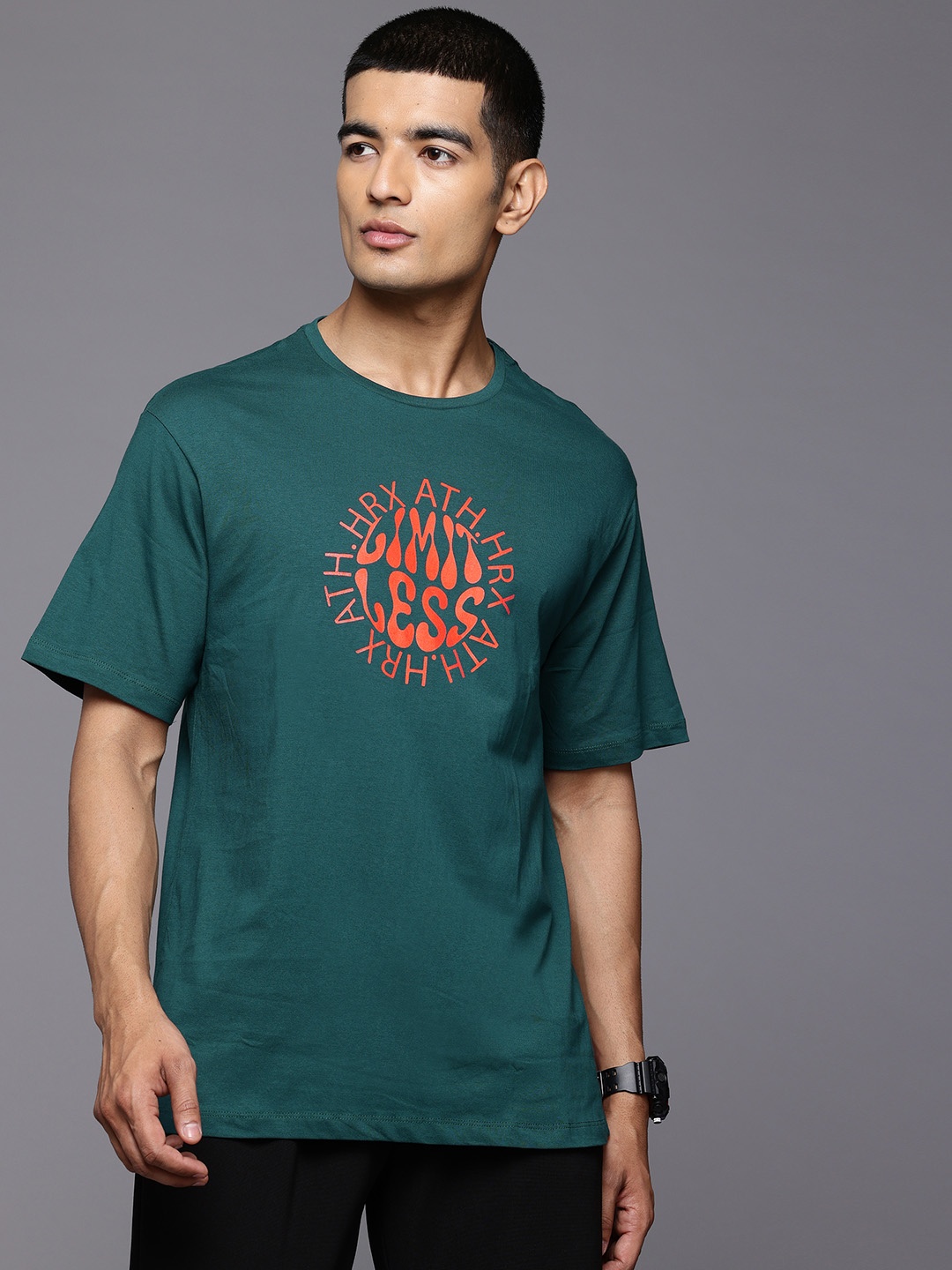 

HRX by Hrithik Roshan Printed Lifestyle T-shirt, Green