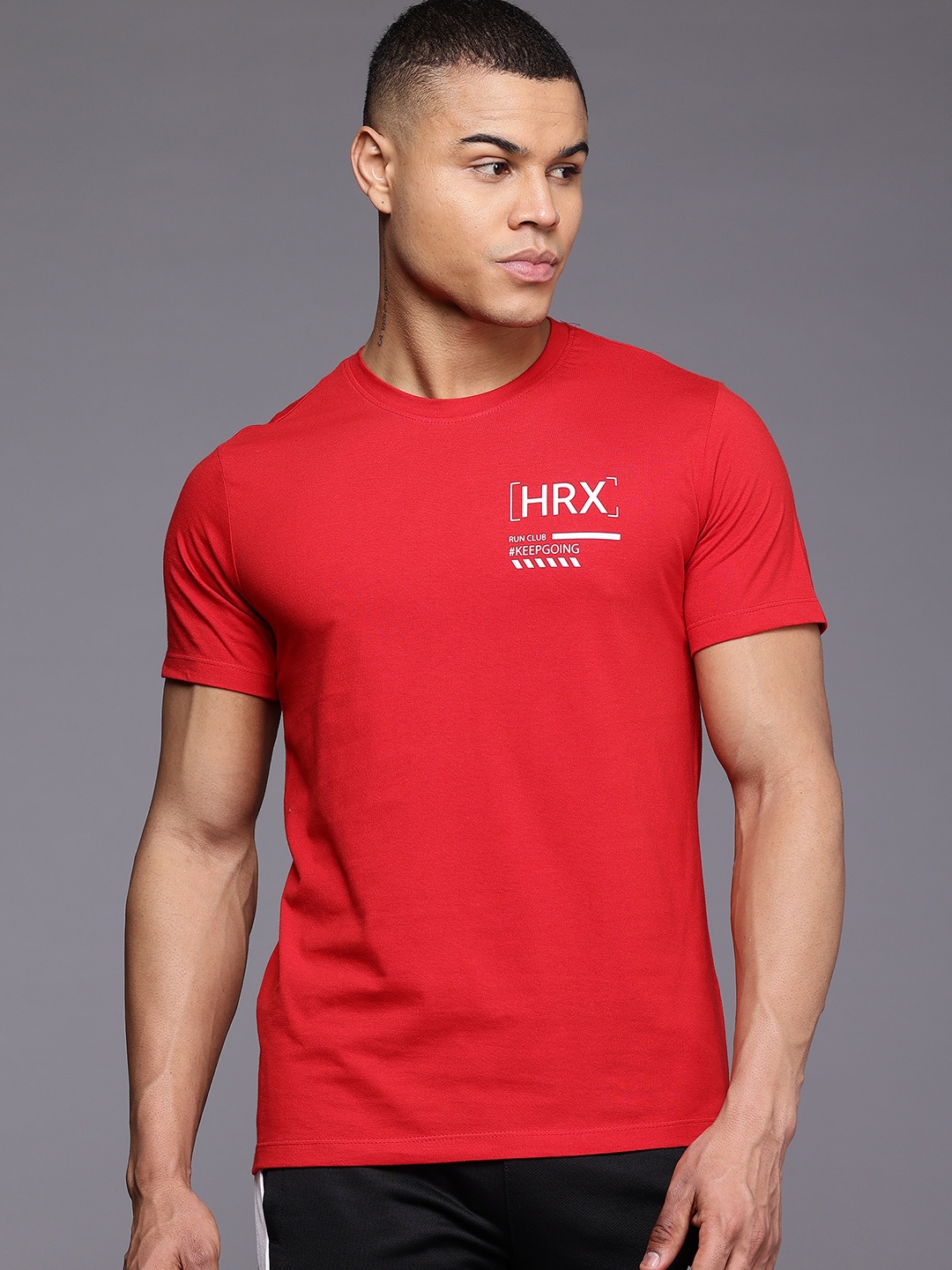 

HRX by Hrithik Roshan Printed Lifestyle T-shirt, Red