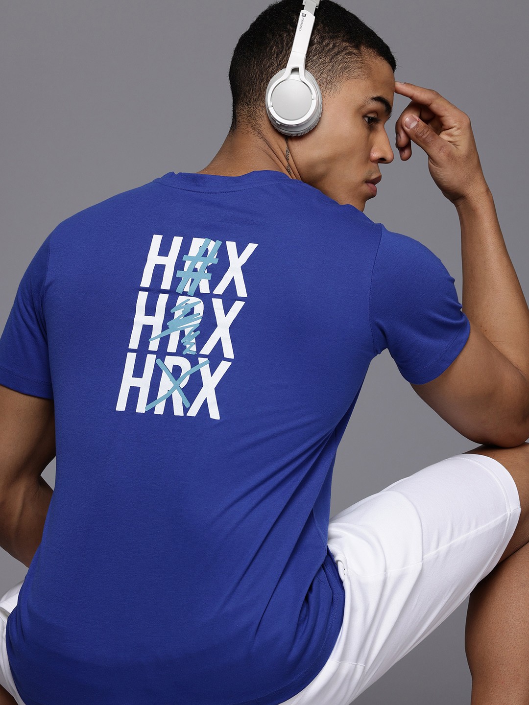 

HRX by Hrithik Roshan Men Typography Printed T-shirt, Blue
