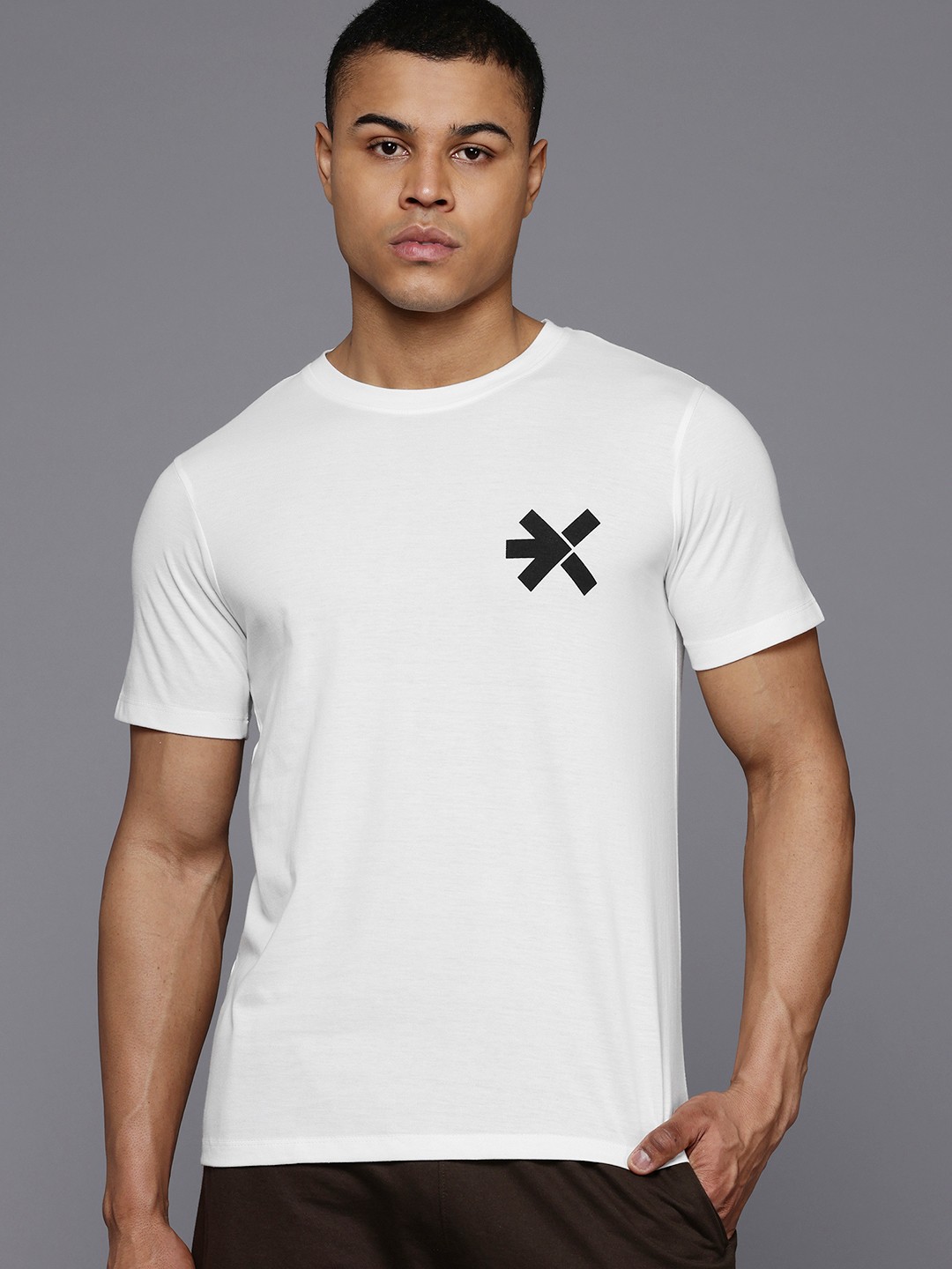 

HRX by Hrithik Roshan Men Brand Logo Printed T-shirt, White