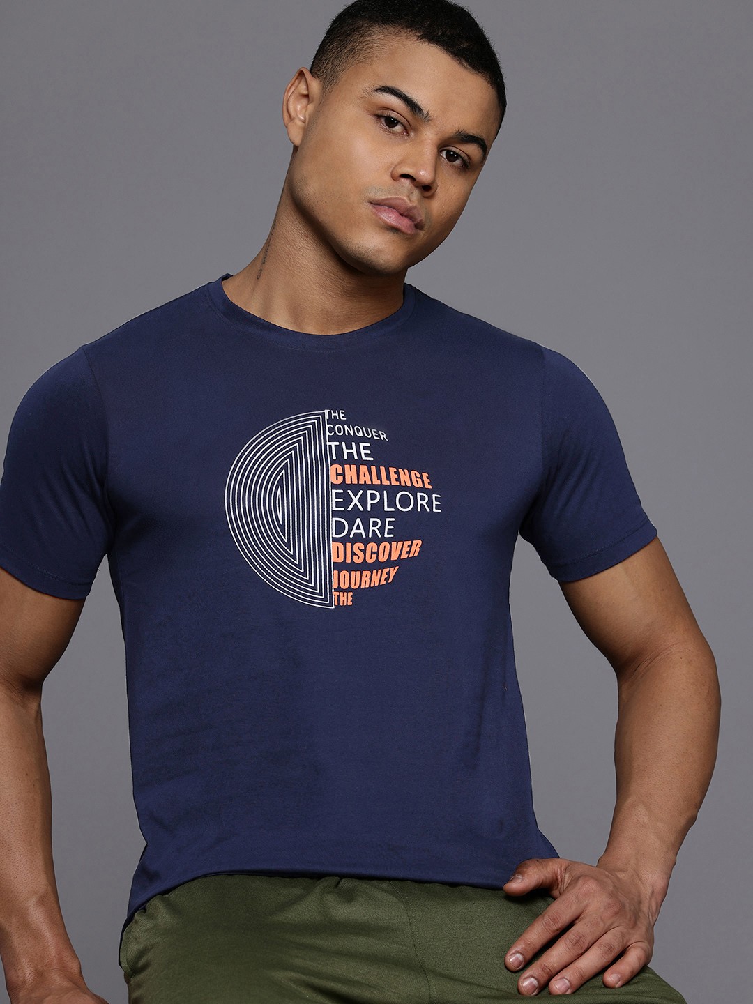 

HRX by Hrithik Roshan Men Typography Printed T-shirt, Teal