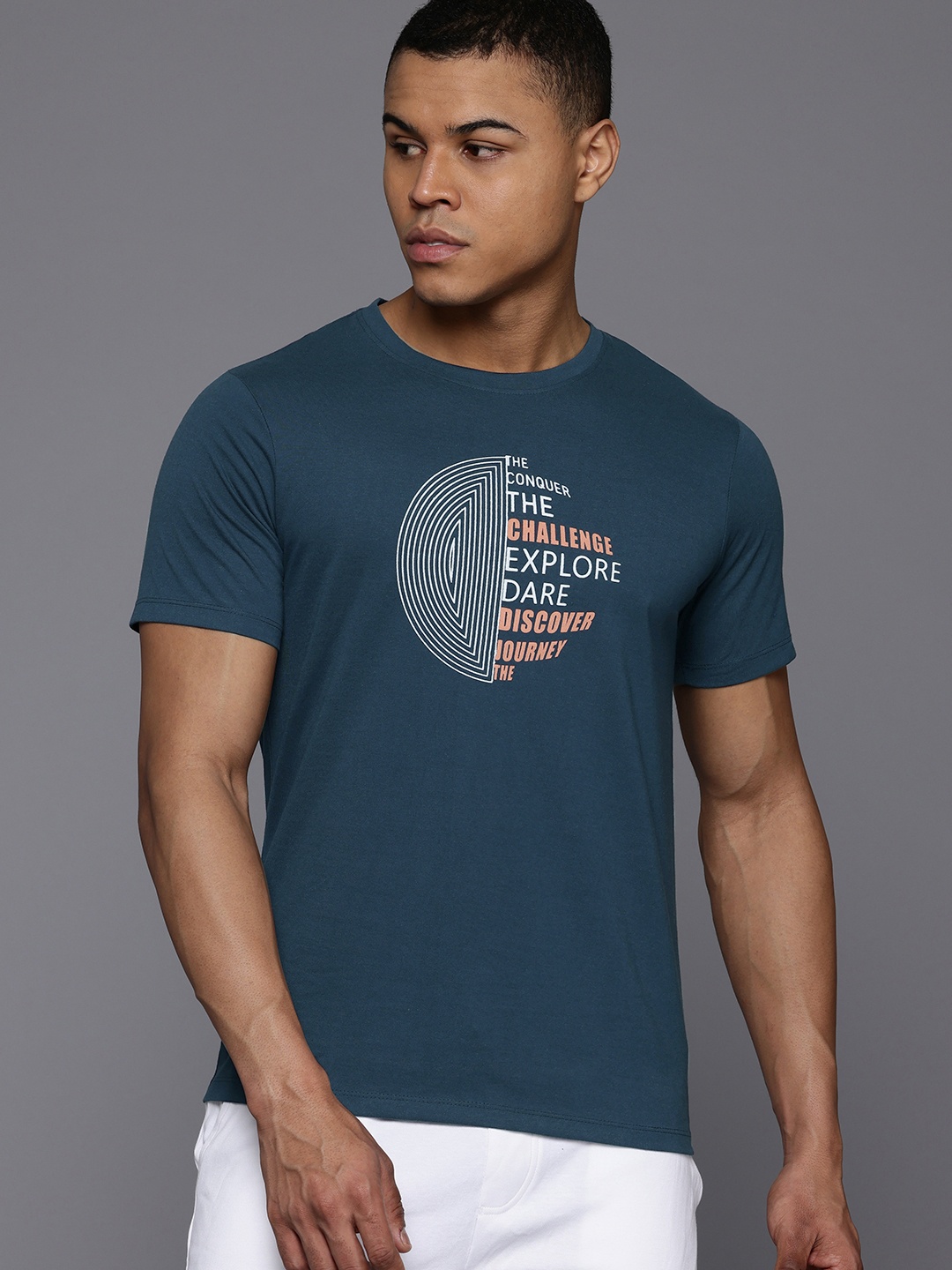 

HRX by Hrithik Roshan Men Typography Printed T-shirt, Teal