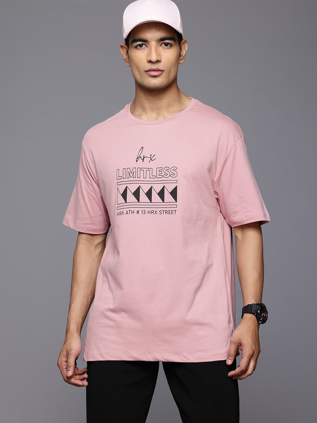 

HRX by Hrithik Roshan Typography Printed Lifestyle T-shirt, Pink