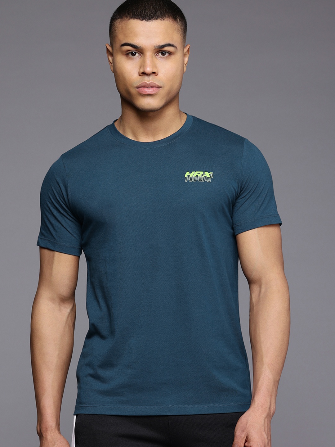 

HRX by Hrithik Roshan Printed Lifestyle T-shirt, Navy blue