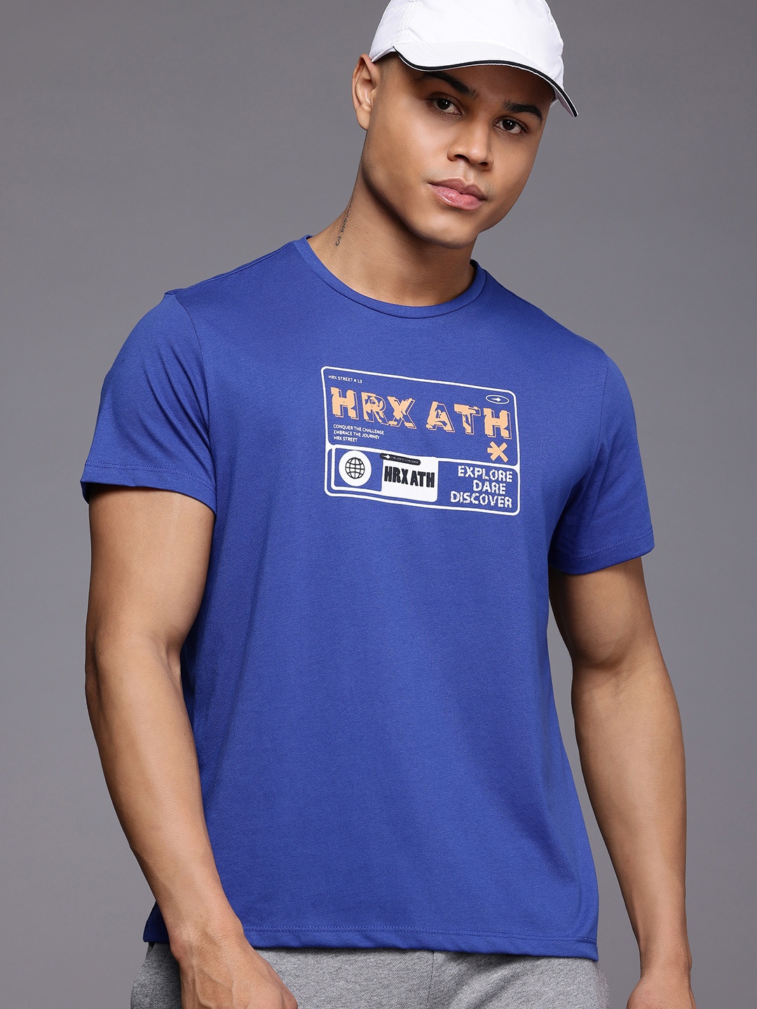 

HRX by Hrithik Roshan Typography Lifestyle T-shirt, Blue