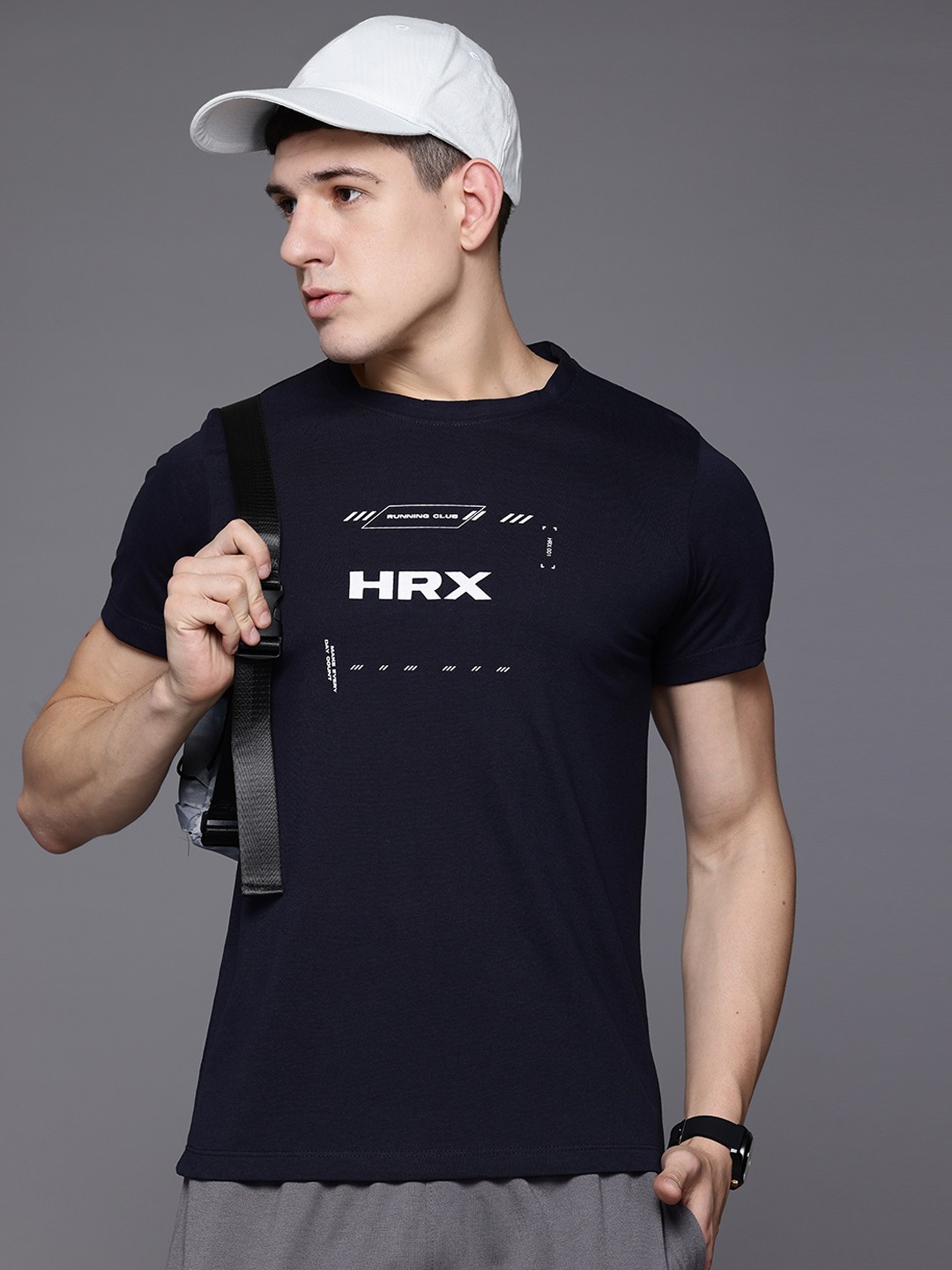

HRX by Hrithik Roshan Lifestyle T-shirt, Navy blue