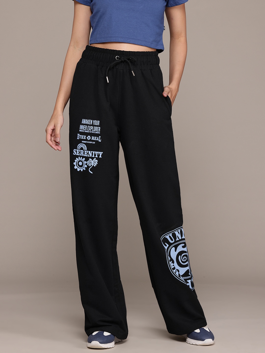 

The Roadster Lifestyle Co. Printed Track Pants, Black